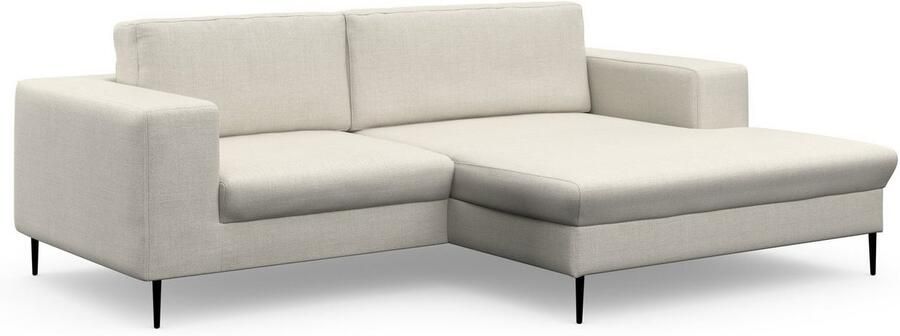 DOMO collection Hoekbank Modica compact en elegant breedte 244 L-vorm moderne uitstraling met extra brede chaise longue ook in corduroy - Foto 8