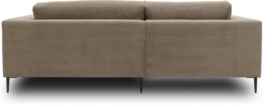 DOMO collection Hoekbank Modica compact en elegant breedte 244 L-vorm moderne uitstraling met extra brede chaise longue ook in corduroy - Foto 7