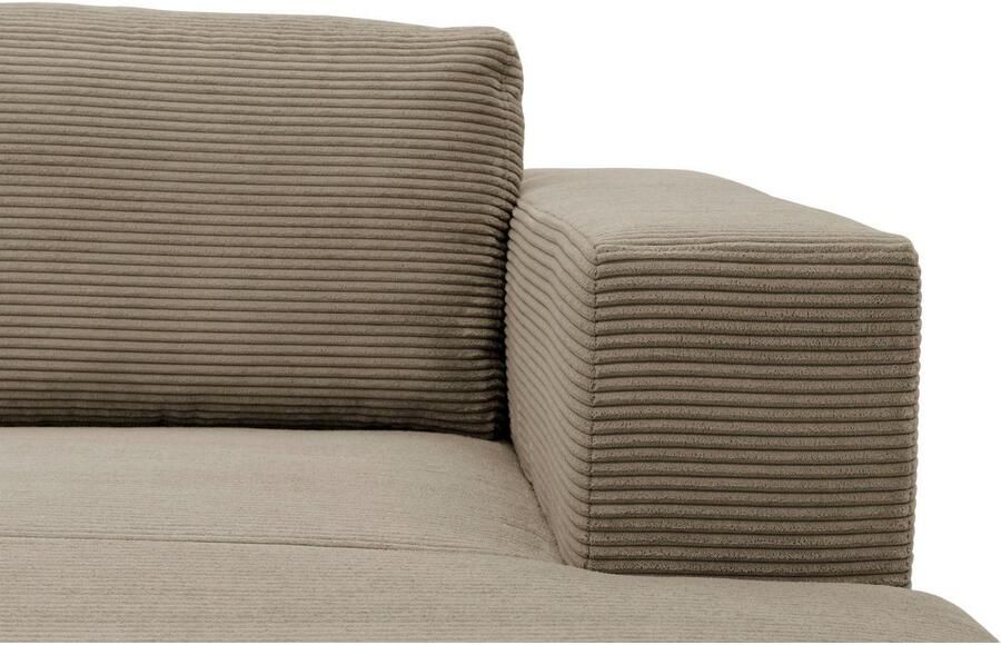 DOMO collection Hoekbank Modica compact en elegant breedte 244 L-vorm moderne uitstraling met extra brede chaise longue ook in corduroy - Foto 3