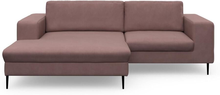 DOMO collection Hoekbank Modica compact en elegant breedte 244 L-vorm moderne uitstraling met extra brede chaise longue ook in corduroy - Foto 4