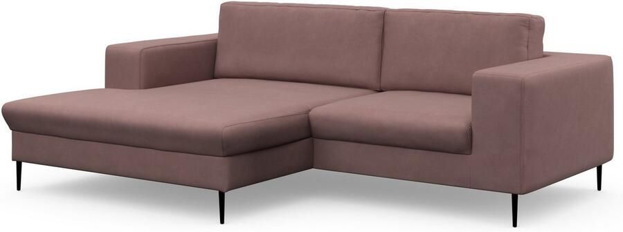 DOMO collection Hoekbank Modica compact en elegant breedte 244 L-vorm moderne uitstraling met extra brede chaise longue ook in corduroy - Foto 8