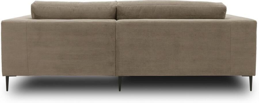 DOMO collection Hoekbank Modica compact en elegant breedte 244 L-vorm moderne uitstraling met extra brede chaise longue ook in corduroy - Foto 7