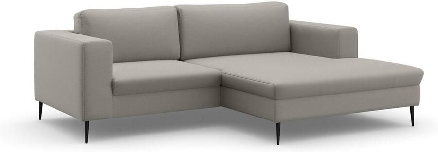 DOMO collection Hoekbank Modica compact en elegant breedte 244 L-vorm moderne uitstraling met extra brede chaise longue ook in corduroy - Foto 7