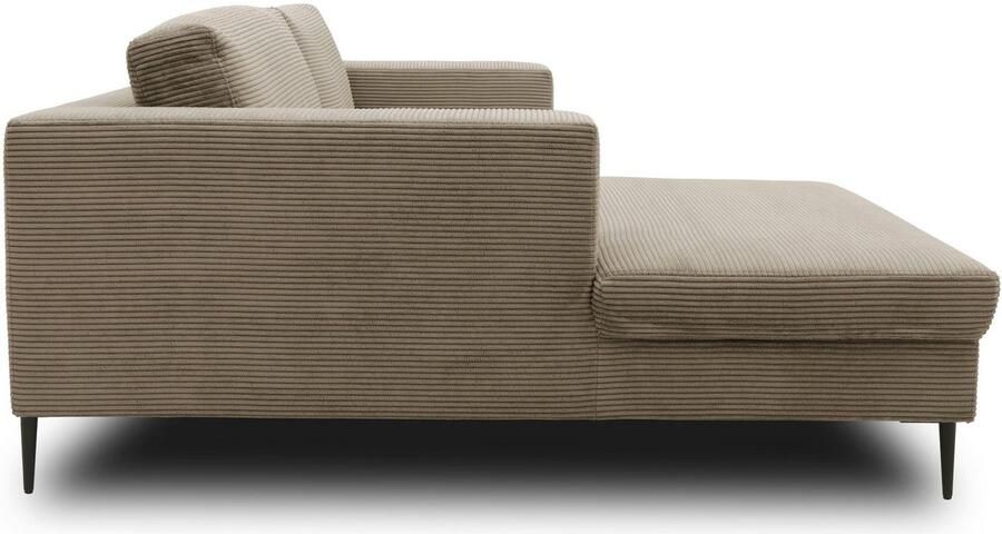 DOMO collection Hoekbank Modica compact en elegant breedte 244 L-vorm moderne uitstraling met extra brede chaise longue ook in corduroy - Foto 4