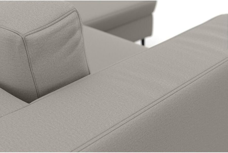 DOMO collection Hoekbank Modica compact en elegant breedte 244 L-vorm moderne uitstraling met extra brede chaise longue ook in corduroy - Foto 3