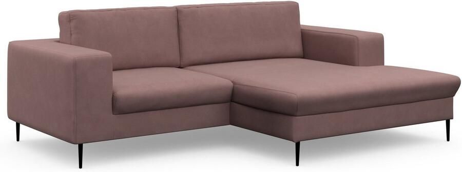 DOMO collection Hoekbank Modica compact en elegant breedte 244 L-vorm moderne uitstraling met extra brede chaise longue ook in corduroy - Foto 8