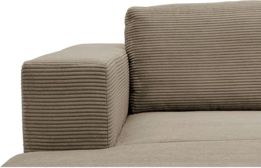 DOMO collection Hoekbank Modica compact en elegant breedte 244 L-vorm moderne uitstraling met extra brede chaise longue ook in corduroy - Foto 3