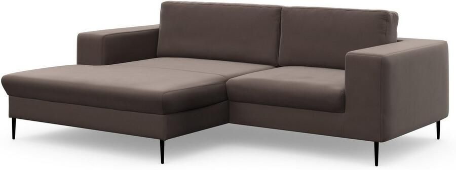 DOMO collection Hoekbank Modica compact en elegant breedte 244 L-vorm moderne uitstraling met extra brede chaise longue ook in corduroy - Foto 8