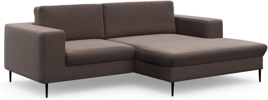 DOMO collection Hoekbank Modica compact en elegant breedte 244 L-vorm moderne uitstraling met extra brede chaise longue ook in corduroy - Foto 7