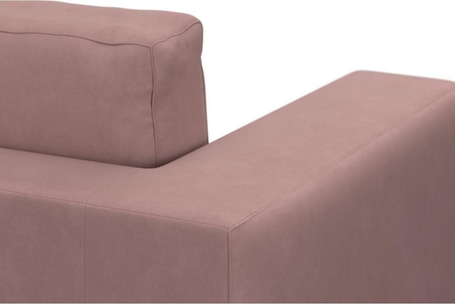 DOMO collection Hoekbank Modica compact en elegant breedte 244 L-vorm moderne uitstraling met extra brede chaise longue ook in corduroy - Foto 4