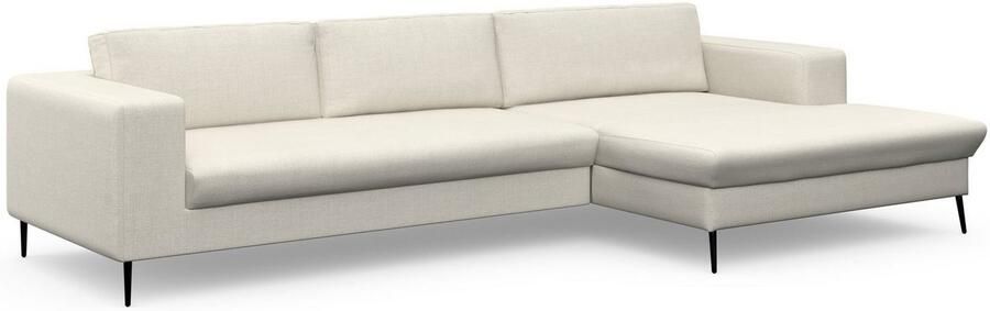 DOMO collection Hoekbank Modica tijdloos en elegant L-vorm moderne uitstraling met extra brede chaise longue ook in corduroy - Foto 6