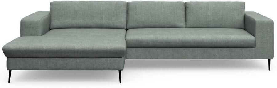 DOMO collection Hoekbank Modica tijdloos en elegant L-vorm moderne uitstraling met extra brede chaise longue ook in corduroy - Foto 5