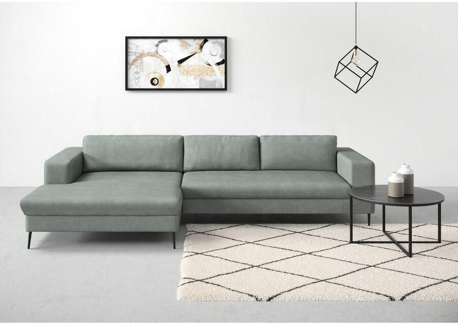 DOMO collection Hoekbank Modica tijdloos en elegant L-vorm moderne uitstraling met extra brede chaise longue ook in corduroy - Foto 3