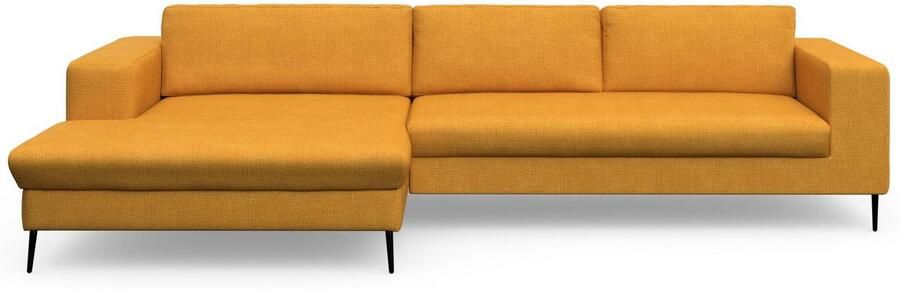 DOMO collection Hoekbank Modica tijdloos en elegant L-vorm moderne uitstraling met extra brede chaise longue ook in corduroy - Foto 5