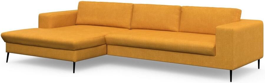 DOMO collection Hoekbank Modica tijdloos en elegant L-vorm moderne uitstraling met extra brede chaise longue ook in corduroy - Foto 6