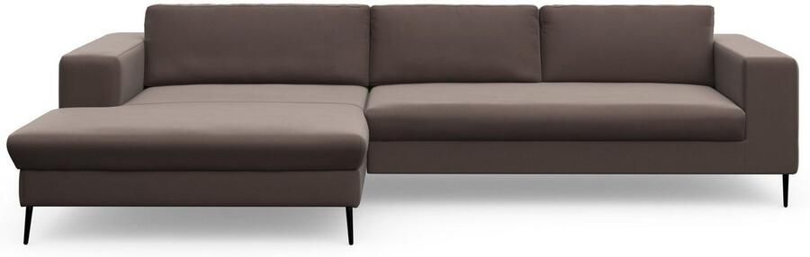 DOMO collection Hoekbank Modica tijdloos en elegant L-vorm moderne uitstraling met extra brede chaise longue ook in corduroy - Foto 5