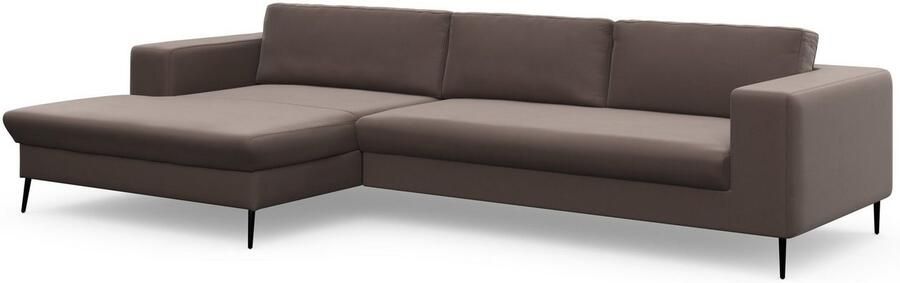 DOMO collection Hoekbank Modica tijdloos en elegant L-vorm moderne uitstraling met extra brede chaise longue ook in corduroy - Foto 6