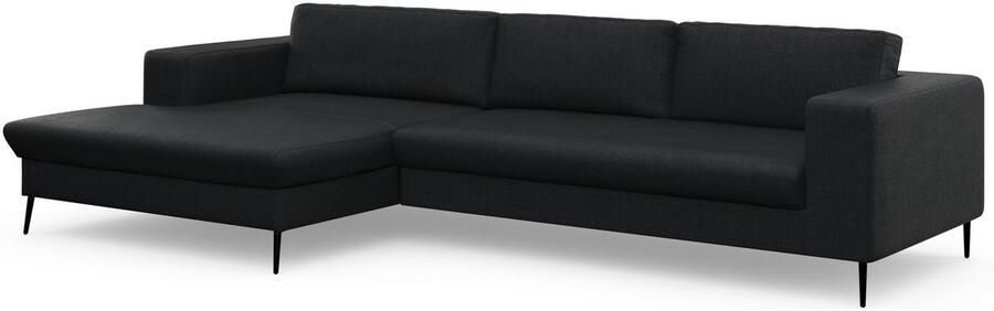 DOMO collection Hoekbank Modica tijdloos en elegant L-vorm moderne uitstraling met extra brede chaise longue ook in corduroy - Foto 6