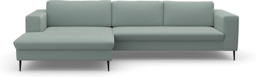 DOMO collection Hoekbank Modica tijdloos en elegant L-vorm moderne uitstraling met extra brede chaise longue ook in corduroy - Foto 6