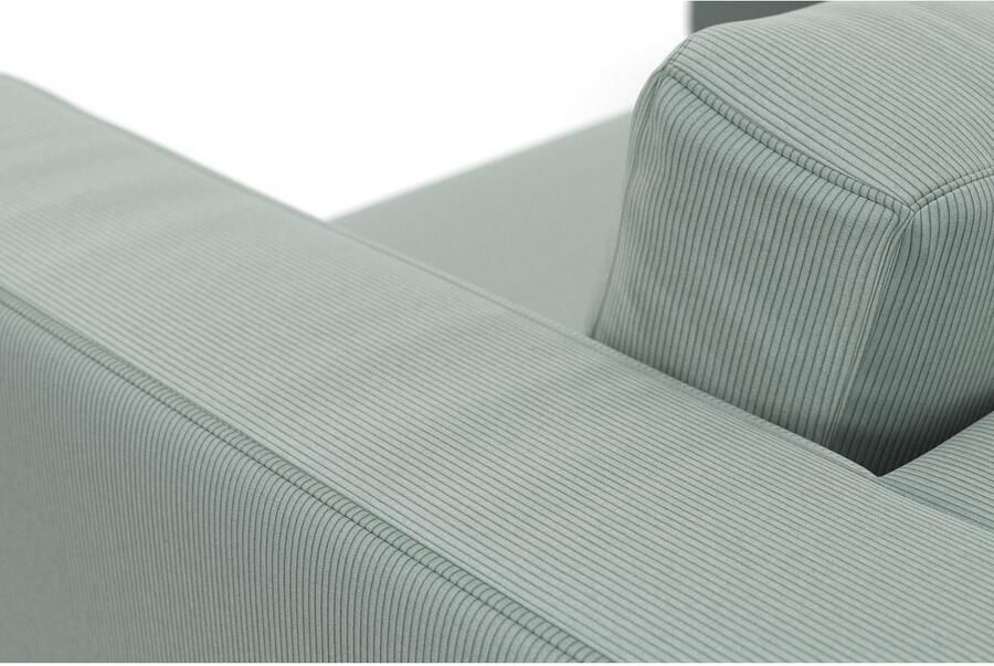 DOMO collection Hoekbank Modica tijdloos en elegant L-vorm moderne uitstraling met extra brede chaise longue ook in corduroy - Foto 3