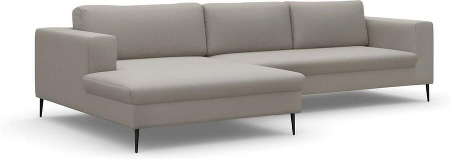 DOMO collection Hoekbank Modica tijdloos en elegant L-vorm moderne uitstraling met extra brede chaise longue ook in corduroy - Foto 6