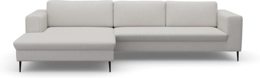 DOMO collection Hoekbank Modica tijdloos en elegant L-vorm moderne uitstraling met extra brede chaise longue ook in corduroy - Foto 6