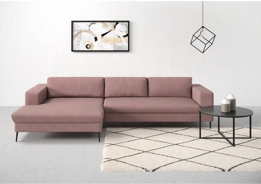 DOMO collection Hoekbank Modica tijdloos en elegant L-vorm moderne uitstraling met extra brede chaise longue ook in corduroy - Foto 3
