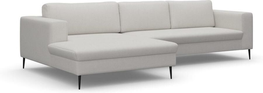 DOMO collection Hoekbank Modica tijdloos en elegant L-vorm moderne uitstraling met extra brede chaise longue ook in corduroy - Foto 5