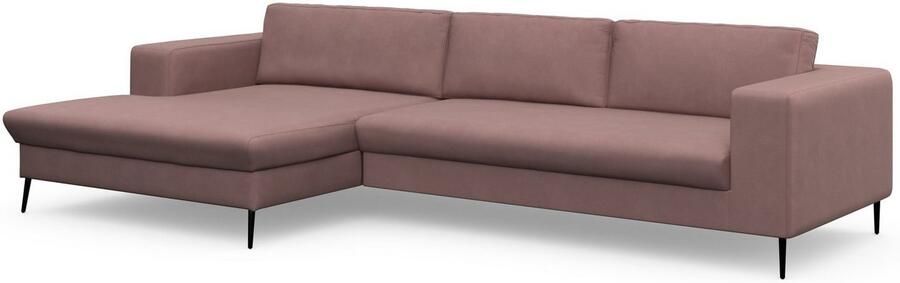 DOMO collection Hoekbank Modica tijdloos en elegant L-vorm moderne uitstraling met extra brede chaise longue ook in corduroy - Foto 6