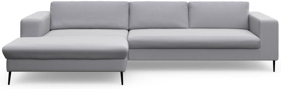 DOMO collection Hoekbank Modica tijdloos en elegant L-vorm moderne uitstraling met extra brede chaise longue ook in corduroy - Foto 4