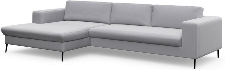 DOMO collection Hoekbank Modica tijdloos en elegant L-vorm moderne uitstraling met extra brede chaise longue ook in corduroy - Foto 5