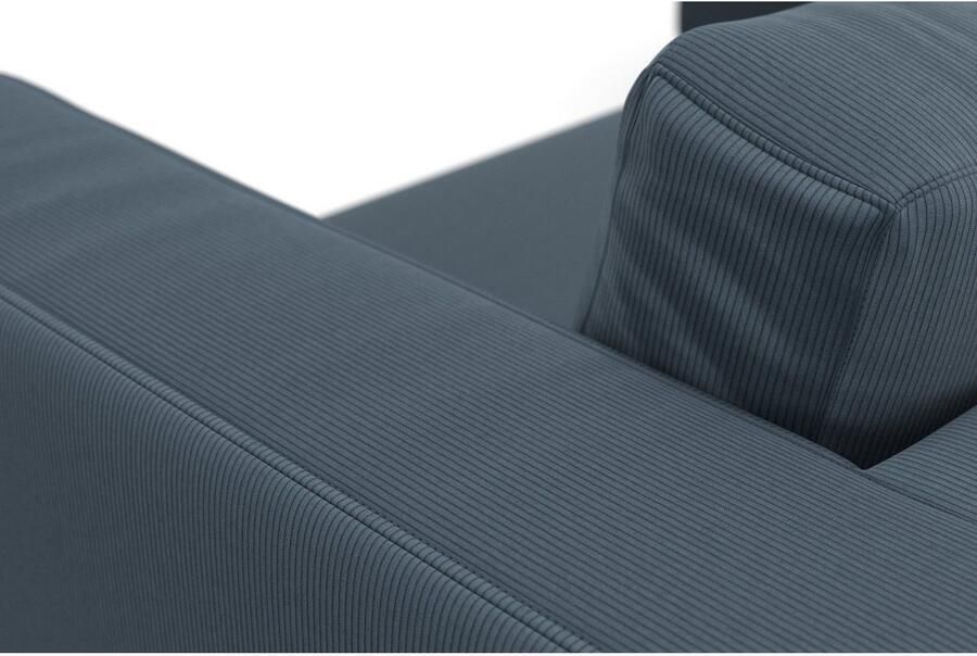 DOMO collection Hoekbank Modica tijdloos en elegant L-vorm moderne uitstraling met extra brede chaise longue ook in corduroy - Foto 3