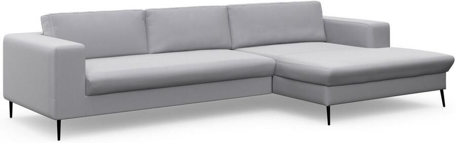 DOMO collection Hoekbank Modica tijdloos en elegant L-vorm moderne uitstraling met extra brede chaise longue ook in corduroy - Foto 6