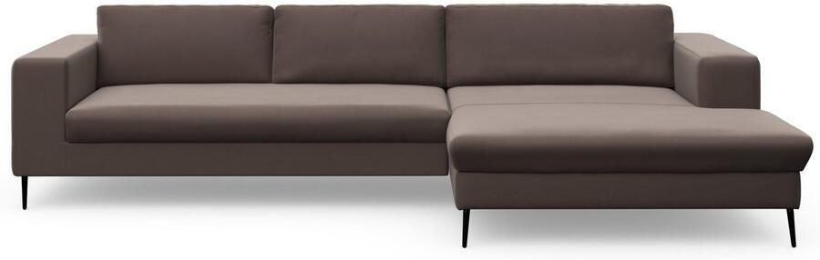 DOMO collection Hoekbank Modica tijdloos en elegant L-vorm moderne uitstraling met extra brede chaise longue ook in corduroy - Foto 5