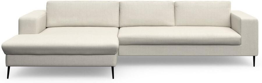 DOMO collection Hoekbank Modica tijdloos en elegant L-vorm moderne uitstraling met extra brede chaise longue ook in corduroy - Foto 3