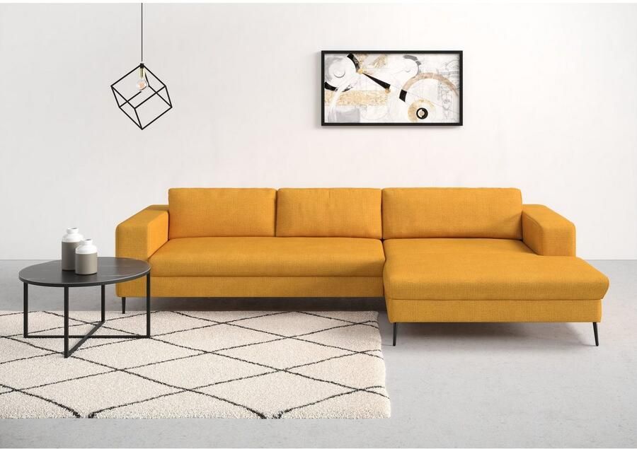 DOMO collection Hoekbank Modica tijdloos en elegant L-vorm moderne uitstraling met extra brede chaise longue ook in corduroy - Foto 3