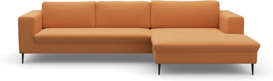 DOMO collection Hoekbank Modica tijdloos en elegant L-vorm moderne uitstraling met extra brede chaise longue ook in corduroy - Foto 5