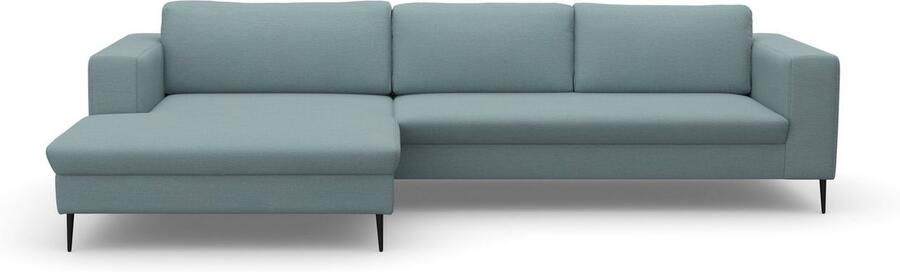 DOMO collection Hoekbank Modica tijdloos en elegant L-vorm moderne uitstraling met extra brede chaise longue ook in corduroy - Foto 6