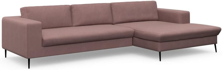 DOMO collection Hoekbank Modica tijdloos en elegant L-vorm moderne uitstraling met extra brede chaise longue ook in corduroy - Foto 5