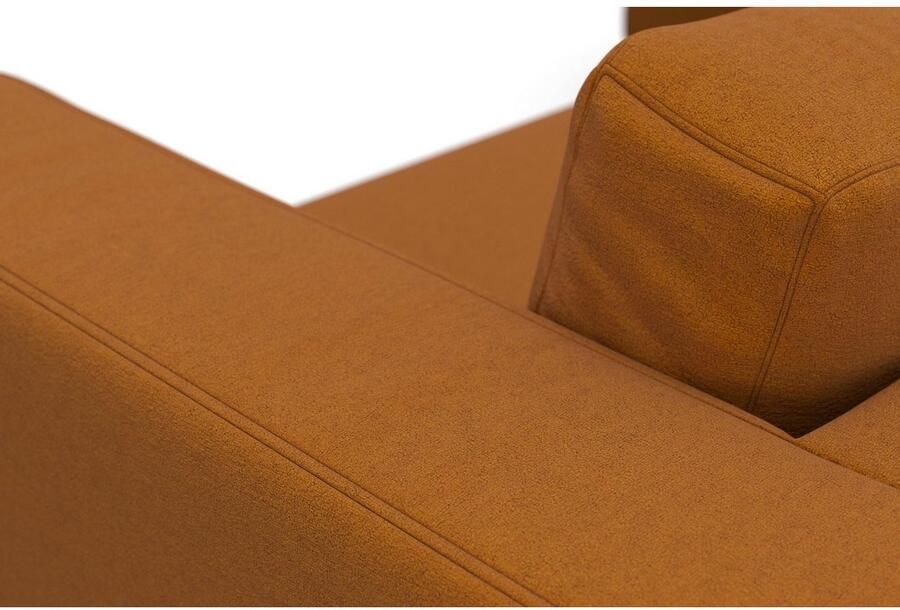 DOMO collection Hoekbank Modica tijdloos en elegant L-vorm moderne uitstraling met extra brede chaise longue ook in corduroy - Foto 3