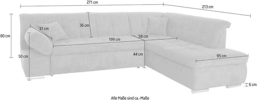 DOMO collection Hoekbank Mona L-vorm optioneel met slaapfunctie - Foto 3