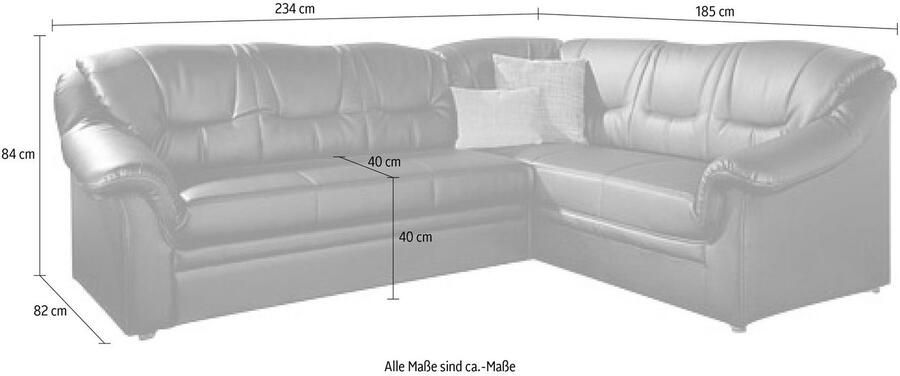 DOMO collection Hoekbank Montana tijdloze rugsteppingen comfortabele armleuningen L-vorm - Foto 2