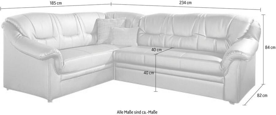 DOMO collection Hoekbank Montana tijdloze rugsteppingen comfortabele armleuningen L-vorm - Foto 2