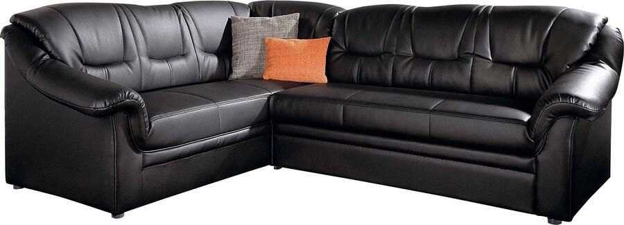 DOMO collection Hoekbank Montana tijdloze rugsteppingen comfortabele armleuningen L-vorm