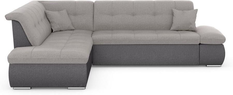 DOMO collection Hoekbank Moric L-vorm keuze met bedfunctie en armleuningverstelling ook in cord - Foto 5