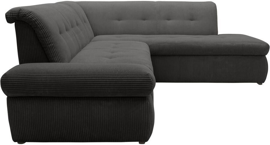 DOMO collection Hoekbank Moric L-vorm keuze met bedfunctie en armleuningverstelling ook in cord
