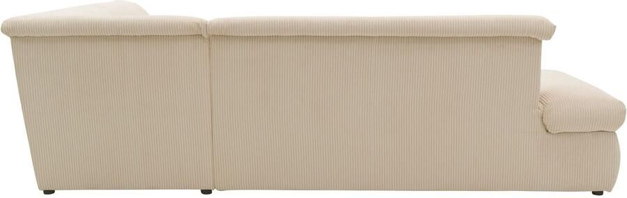 DOMO collection Hoekbank Moric L-vorm keuze met bedfunctie en armleuningverstelling ook in cord - Foto 6