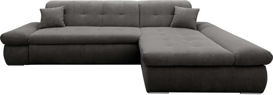 DOMO collection Hoekbank Moric L-vorm XXL-bank Breedte 300cm keuze met bedfunctie en armleuningverstelling donkergroen - Foto 11