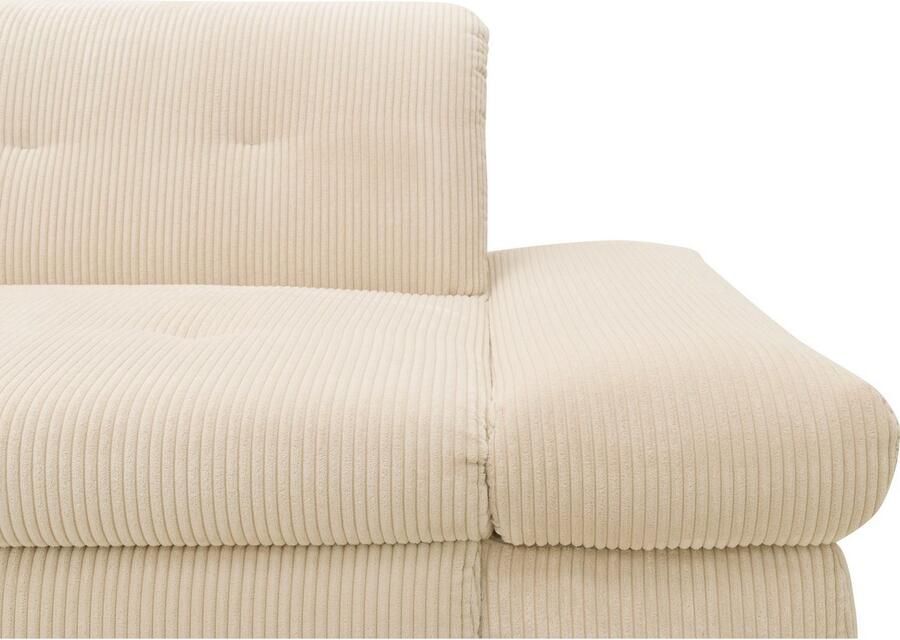 DOMO collection Hoekbank Moric L-vorm XXL-bank Breedte 300cm keuze met bedfunctie en armleuningverstelling donkergroen - Foto 4