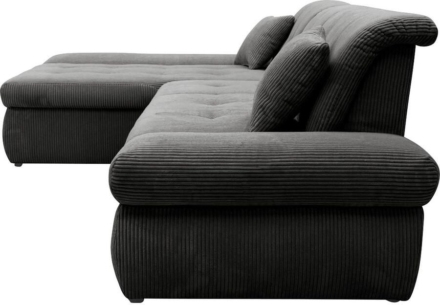 DOMO collection Hoekbank Moric L-vorm XXL-bank Breedte 300cm keuze met bedfunctie en armleuningverstelling donkergroen - Foto 2